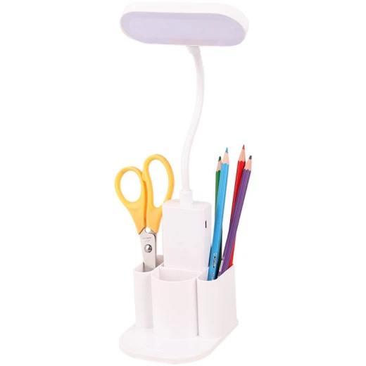 Portable Desk Lamp Hg-288 Rechargeable LED Reading Light with 3 Colors and Stationery Base - Image 4
