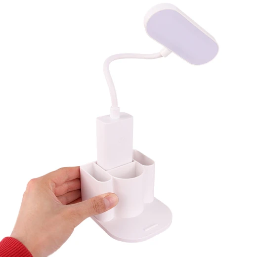 Portable Desk Lamp Hg-288 Rechargeable LED Reading Light with 3 Colors and Stationery Base - Image 5