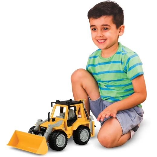 DRIVEN by Battat Backhoe Loader Toy for Kids, 17 Inch Construction Vehicle, Excavator Arm, Ages 3+ DRIVEN by Battat Backhoe Loader Toy for Kids, 17 Inch Construction Vehicle, Excavator Arm, Ages 3+