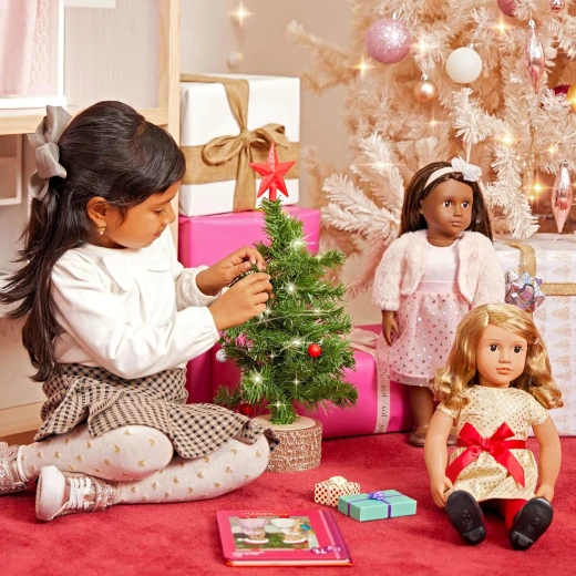 Our Generation Christmas Tree with Lights and Ornaments Holiday Decor Set for 18 Inch Dolls - Our Generation - Image 3