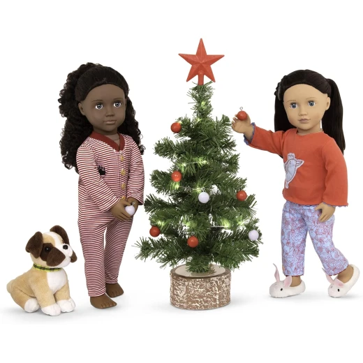 Our Generation Christmas Tree with Lights and Ornaments Holiday Decor Set for 18 Inch Dolls - Our Generation - Image 5