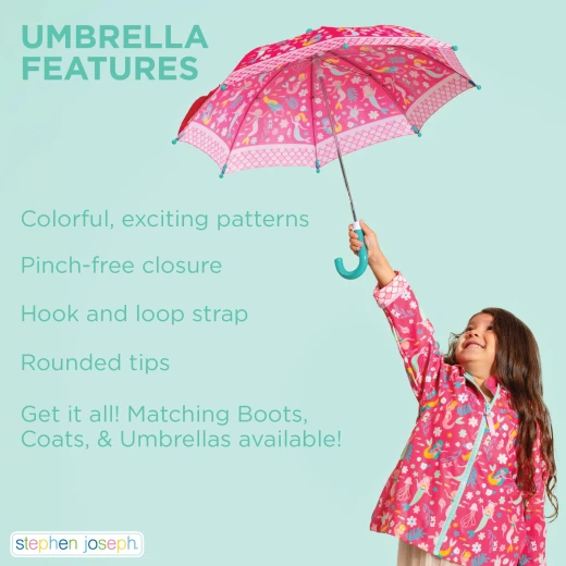Stephen Joseph Toddler Umbrella Pinch Free Closure Transportation Design - Stephen Joseph - Image 2