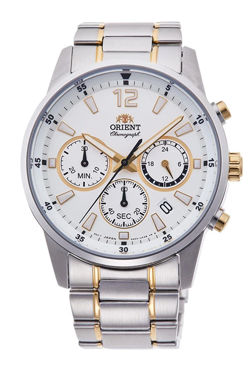 Orient RA KV0003S Sports Quartz Watch Stainless Steel Bracelet White Dial 42mm - ORIENT