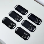 Black Mini Dessert Serving Trays Set of 6, Elegant Tabletop Display - Viola Acrylic