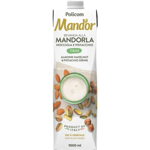 Mand'or Trio Almond Hazelnut Pistachio Plant Based Milk 1000ml Vegan Drink Mand'or Trio Almond Hazelnut Pistachio Plant Based Milk 1000ml Vegan Drink