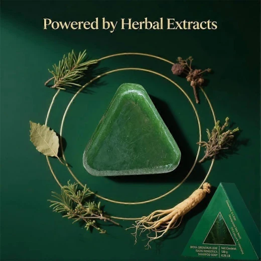 Seven Green Natural Solid Shampoo Bar – Green Herb Extract | Deep Cleansing & Strengthening for Oily & Weak Hair | Sulfate-Free & Eco-Friendly - Image 3