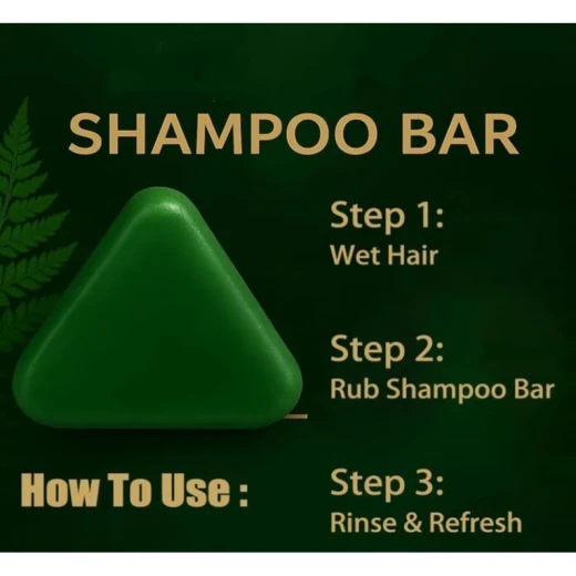 Seven Green Natural Solid Shampoo Bar – Green Herb Extract | Deep Cleansing & Strengthening for Oily & Weak Hair | Sulfate-Free & Eco-Friendly - Image 5