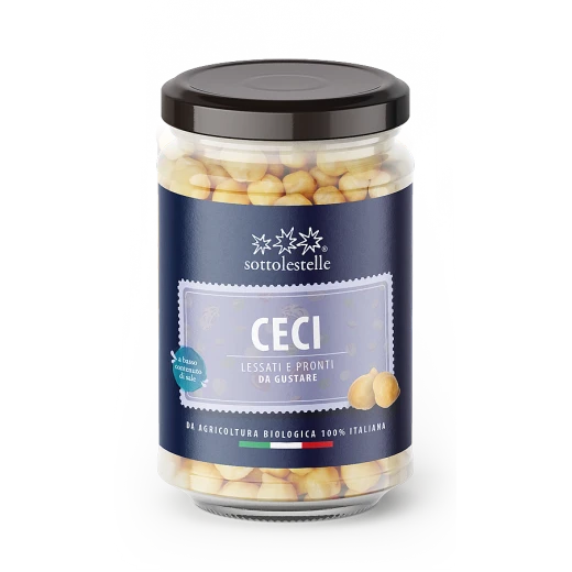 Sotto le Stelle Glass Jar Chickpeas 300g, Ready to Eat, Italian Cuisine, Gluten Free Sotto le Stelle Glass Jar Chickpeas 300g, Ready to Eat, Italian Cuisine, Gluten Free