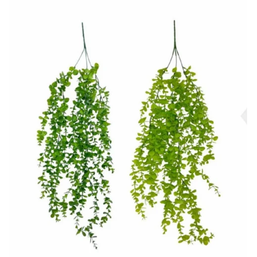 Green Boat Eucalyptus Artificial Leaves Hanging Creepers Green Decoration 78 cm – Realistic Faux Eucalyptus Vine Plant for Wall, Balcony, Wedding, Home, Garden & Indoor Outdoor Decor - Wateen store - Image 2