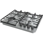 Gorenje 60 cm Built‑In Gas Hob GW642ABX – Stainless Steel 4 Burners with Cast Iron ProGrid Supports, Wok Burner, One‑Hand Electric Ignition, Durable Design, Easy Clean and Powerful Cooking Performance - Gorenje
