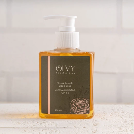 OLVY Liquid Soap 250ml with Olive & Rose Oil – Gently Cleanses and Hydrates Skin, Enriched with Natural Oils, Leaves Skin Soft, Smooth, and Fresh with a Floral Fragrance, Suitable for All Skin Types for Daily Use. OLVY Liquid Soap 250ml with Olive & Rose Oil – Gently Cleanses and Hydrates Skin, Enriched with Natural Oils, Leaves Skin Soft, Smooth, and Fresh with a Floral Fragrance, Suitable for All Skin Types for Daily Use.