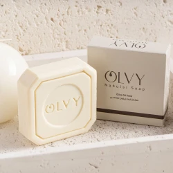 OLVY Olive Oil Bar Soap – Natural Moisturizing Cleansing Bar with Gentle Deep Cleaning, Leaves Skin Soft, Smooth, Fresh, and Hydrated, Ideal for Daily Use on All Skin Types