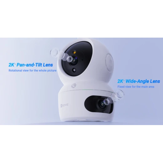 EZVIZ H7C Dual 2K+ Indoor WiFi Security Camera – Pan & Tilt, Human Detection, Built-in 8GB Storage, High-Resolution Dual-Lens Surveillance for Complete Home Monitoring and Reliable Security - Ezviz - Image 2