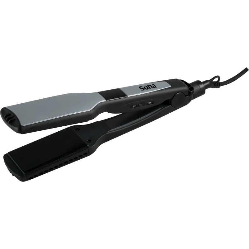 Sona Hair Straightener 55W with Ceramic-Coated Aluminum Plates and LED Display – Ionic Technology, Adjustable Temperature 150–230°C, Safe and Easy Styling for Smooth and Professional Results - Sona