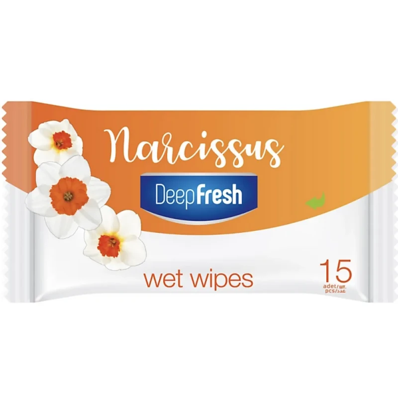 مناديل ديب فريش فلورال نرجس المبللة – تنظيف لطيف ومنعش للأيدي والأسطح، رائحة زهور النرجس، تزيل الأوساخ والجراثيم بفعالية، مناسبة للاستخدام اليومي والسفر - ديب فريش