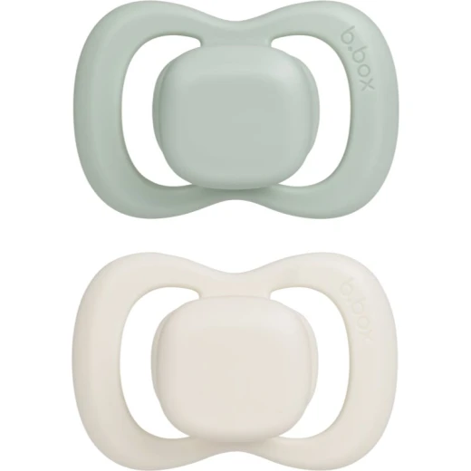 B.Box Natural Rubber Pacifier Set 2 Pieces for Babies 6 Months Plus Sage and Vanilla Colors BPA Free Orthodontic Design Promotes Healthy Oral Development Durable and Safe - B.Box - Image 2