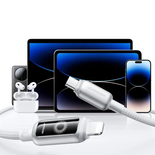 Joyroom S A55 StarFlight USB C to Lightning Charging Cable 30W 1.2m White Joyroom S A55 StarFlight USB C to Lightning Charging Cable 30W 1.2m White