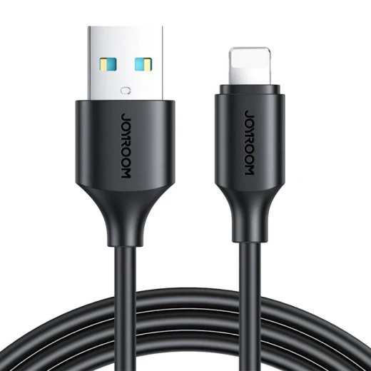 كابل شحن ونقل بيانات USB Lightning من JOYROOM أسود 2 متر - جوي روم - Image 2