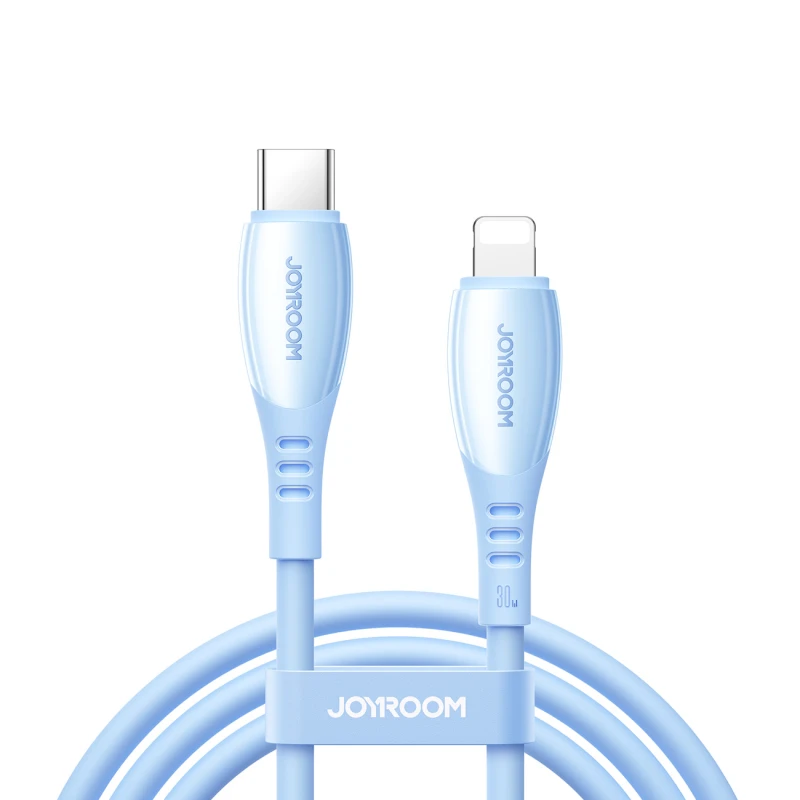 Joyroom S A59 Vibrant Series 30W USB C to Lightning Cable 1.2m Blue - Joyroom