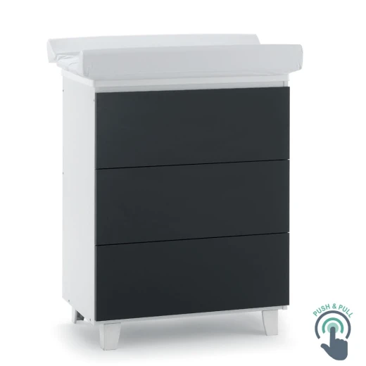 ITALBABY Rockstar Changing Dresser with Built-in Bathtub and Changing Pad Anthracite ITALBABY Rockstar Changing Dresser with Built-in Bathtub and Changing Pad Anthracite